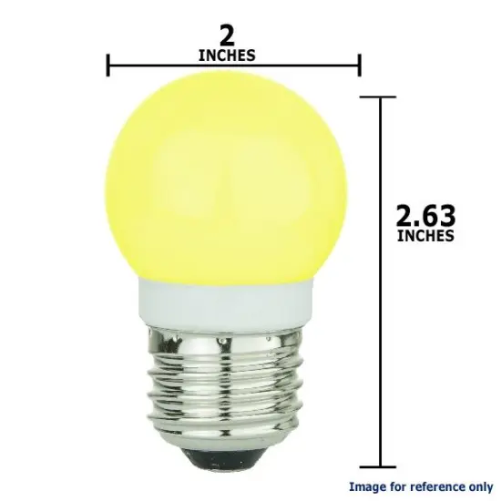 SUNLITE 1w G16 19LED, Yellow Medium Base Bulb {2}