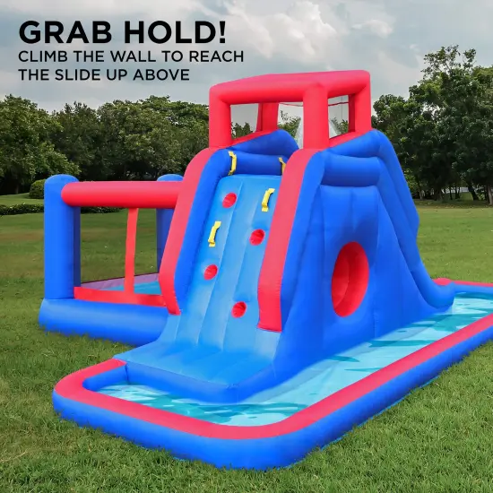 Sunny & Fun Inflatable Kids Backyard Water Park W/Slide & Bounce House {3}