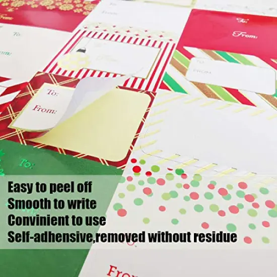 Christmas Sticker Labels,Self Adhesive Gift Stickers Holiday Gift Name Decals for Present/Wrapping Paper Decorations (100 Count) {4}