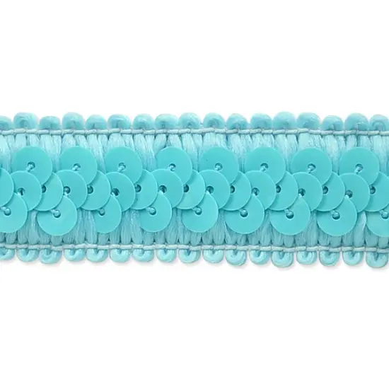 20 yards of Darcey Sequin Stretch Trim | 20 yard cut Baby Blue {1}