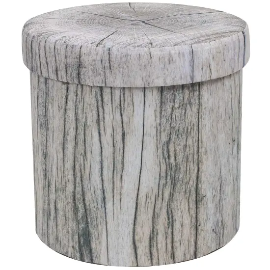 Sorbus Storage Ottoman Foldable Collapsible with Lid Cover Gray {1}