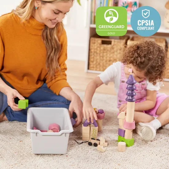 Scoop Front Storage Bins, Multipurpose Organization, 20-Pack Light Grey {6}