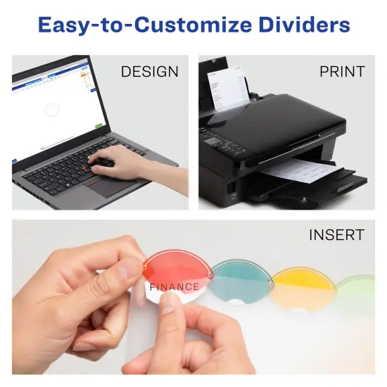 Avery Insertable Style Edge Plastic Mini Dividers for 3 Ring Binders, 5.5" x 8.5", 5-Tab Sets, Multicolor, 4 Sets (21118) {2}