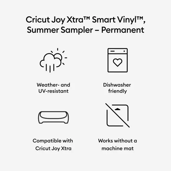Cricut Joy Xtra Permanent Smart Vinyl Sampler- Summer {4}