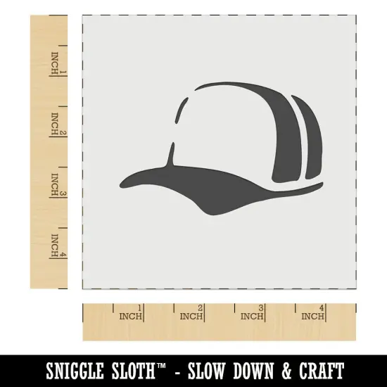 Baseball Cap Trucker Hat Sports Wall Cookie DIY Craft Reusable Stencil {6}