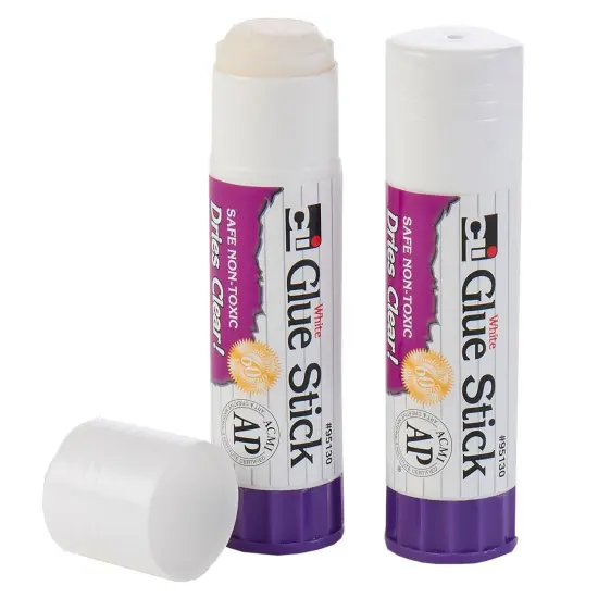 Economy Glue Sticks, White, 1.3 oz., 12-count {1}