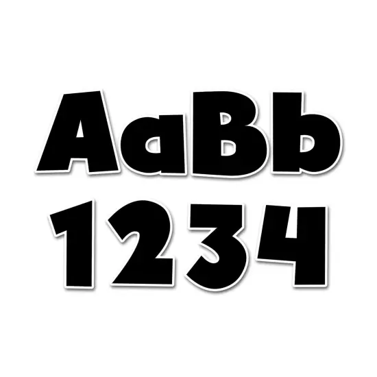 Bold Black 4" Designer Letters, 199 Per Pack, 3 Packs {1}