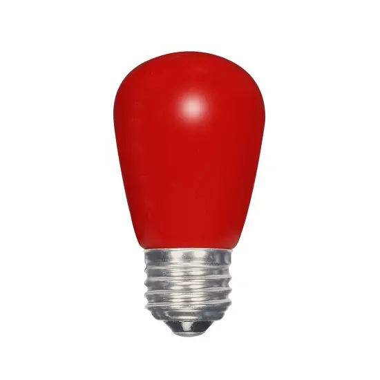 Satco 1.4w LED S14 Ceramic Red Medium base 120 volts {1}