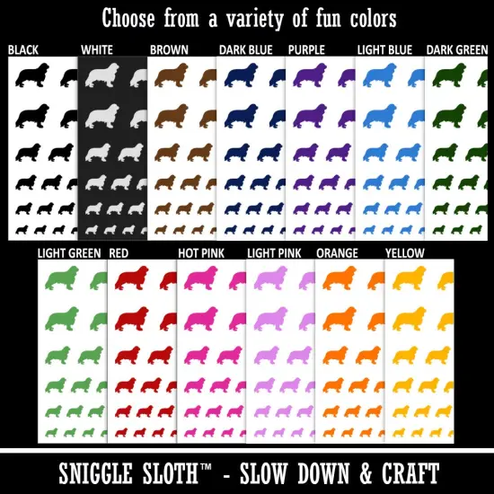 Cavalier King Charles Spaniel Dog Solid Temporary Tattoo Water Resistant Fake Body Art Set Collection Light Green {2}