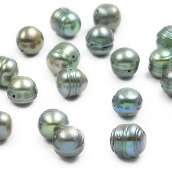6 Packs of Freshwater Pearl 8-9mm Slate 8" Strand {1}