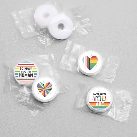 Big Dot of Happiness So Many Ways to Be Human - Pride Party Round Candy Sticker Favors - Labels Fits Chocolate Candy (1 sheet of 108) {4}
