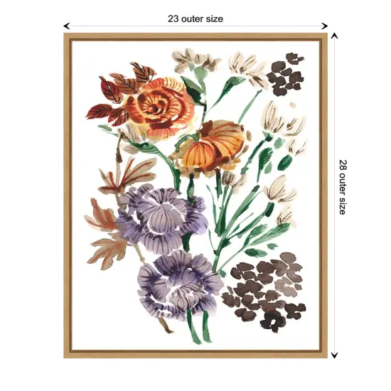 Autumn Garden Bouquet I by Ania Zwara Canvas Art Framed {3}