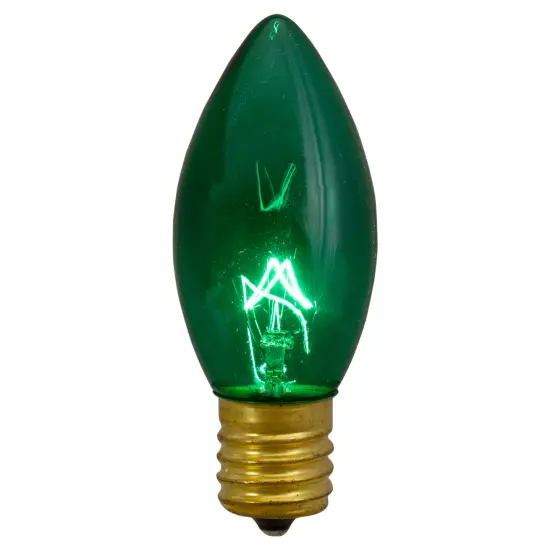 Northlight C9 Transparent Christmas Replacement Bulbs - Green - 4ct {1}