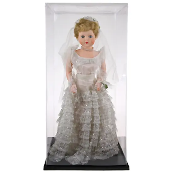 ExpoCase Plastic Folding Display Cover for Dolls, 14.75" W x 14.75" D x 30" H {3}