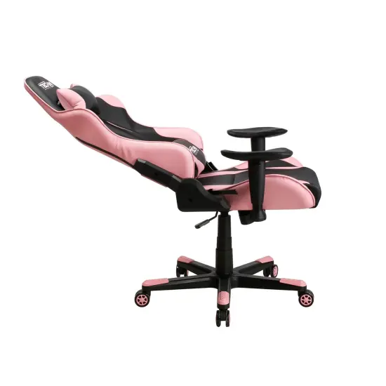 Techni Office Solutions 51.5" Vibrant Black and Pink Unique Techni Sports TS-4300 Comfortable Gaming Chair {7}