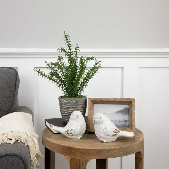 Northlight Real Touch™ Artificial Thyme Plant in Gray Ceramic Pot - 15" Green {3}