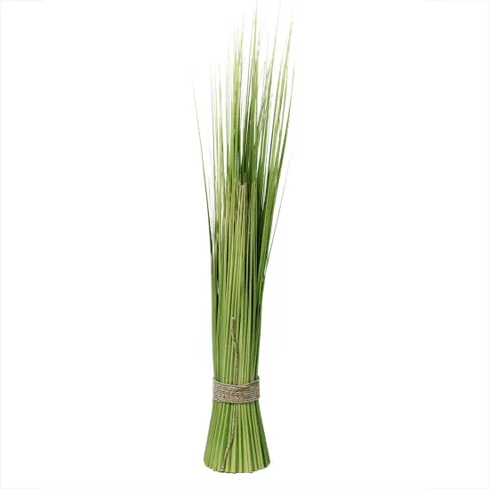 Northlight Artificial Onion Grass Bundle Wrapped with Jute Rope Decoration - 37.75" Green {1}