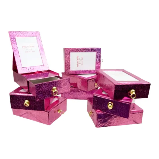 Value Pack of 12 Frame Box With drawer - Pink {1}