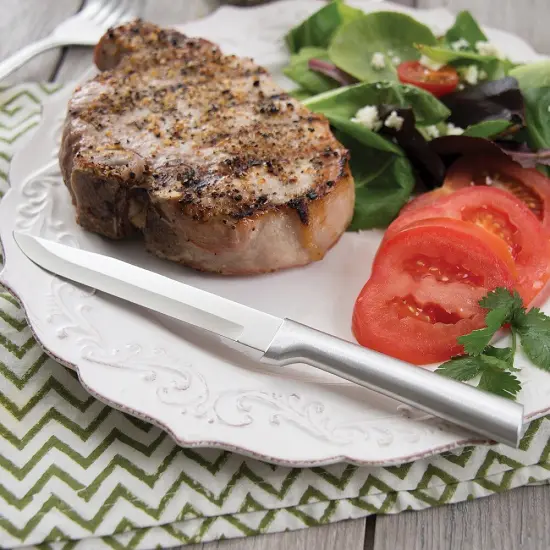 Rada Cutlery Steak/Utility Knife, Multi-Use, Smooth Cutting, Powerful Stainless Steel Knives, with Solid Aluminum Handle {4}