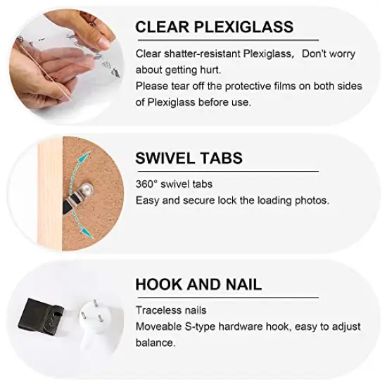 8x8 Picture Frames Black Display Picture Frame 6x6 Solid Wood with Mat Wooden Square Photo Frame for Wall Hanging or Table Top Home Decoration-8x8 Black {5}