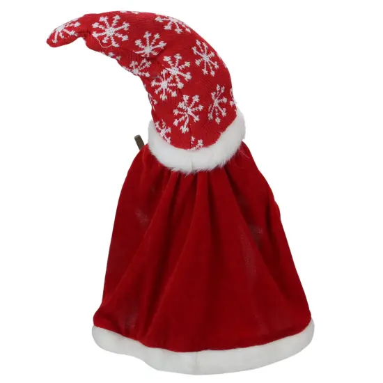 Northlight Snowflakes Santa Gnome with Cape Christmas Figure - 14.5" - Red and White {4}