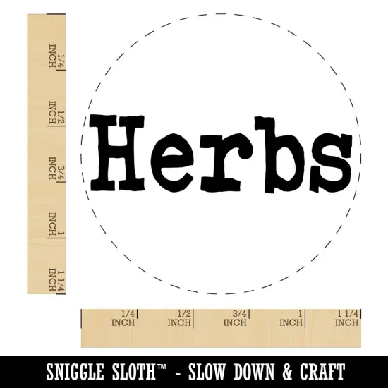 Herbs Gardening Fun Text Rubber Stamp for Stamping Crafting Planners {1}
