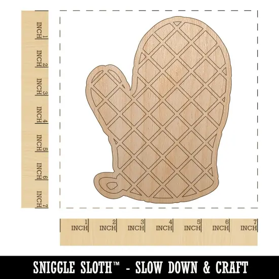 Oven Mitt Unfinished Wood Shape Piece Cutout for DIY Craft Projects {1}