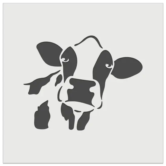 Silly Cow Face Wall Cookie DIY Craft Reusable Stencil {2}