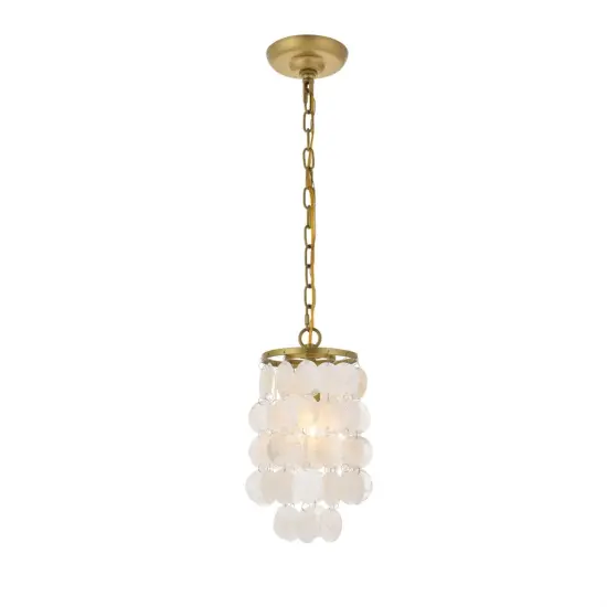 Selene 1 light Brass Pendant {1}