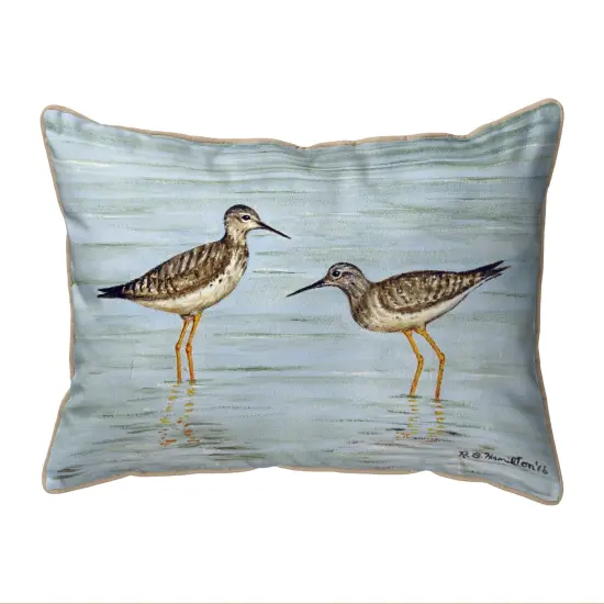 Zippered Betsy Drake Yellow Legs Coastal Outdoor Pillow 20 Inch x 24 Inch {1}