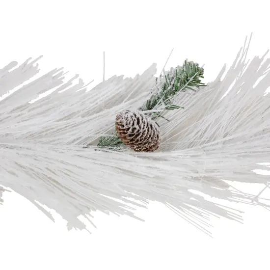 Northlight 6' x 10" White Flocked Artificial Christmas Garland with Pine Cones, Unlit {6}