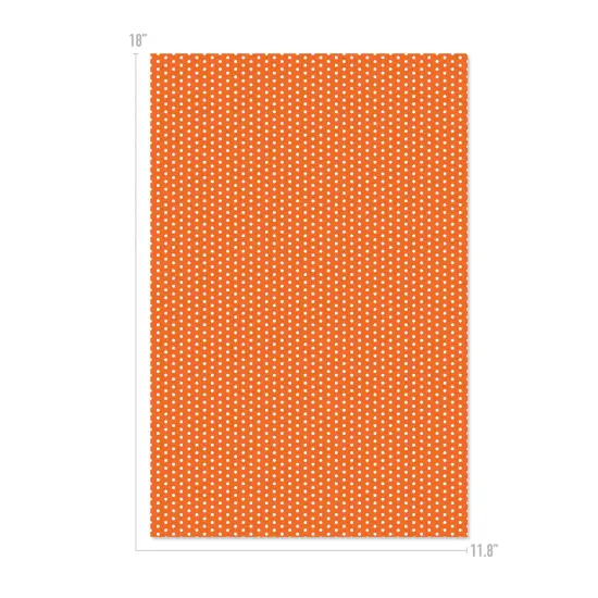 Happy Crafters&reg; Polka Dot 11.8" x 18" Sheet Orange and White {1}