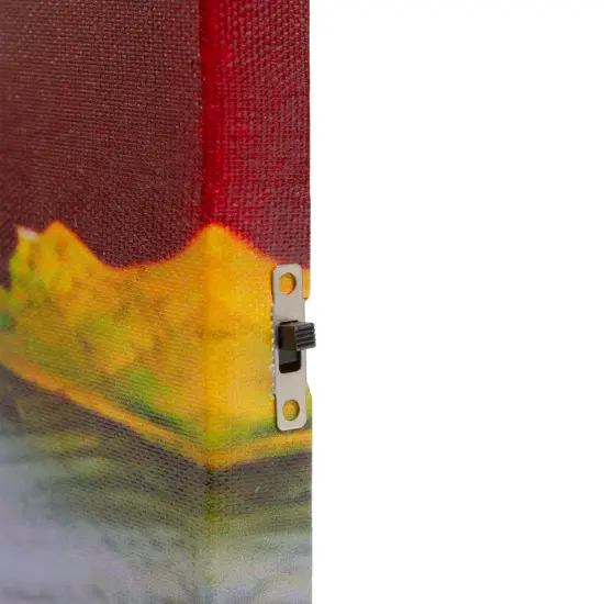 Northlight LED Lighted Fall Candle and Berries Canvas Wall Art 23.5" x 15.75" Brown {6}