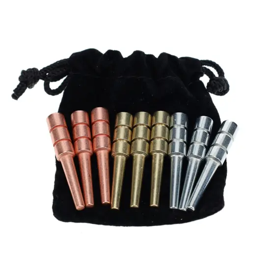 WE Games King-Sized Ultimate Cribbage Pegs - Set of 9 (3 Brass, 3 Chrome, 3 Copper) {1}