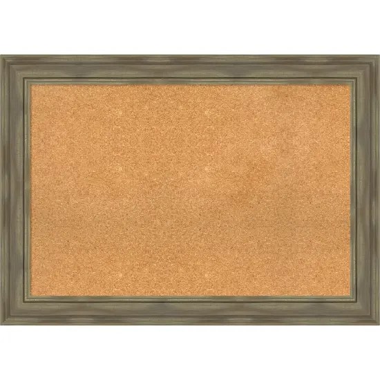 Alexandria Wood Framed Corkboard, Natural Cork Greywash {1}