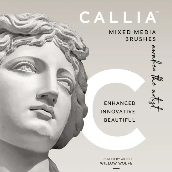 Willow Wolfe Callia Artist Mixed Media Basic Brush Set-Script and Rounds {3}