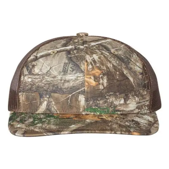 Richardson&reg; Printed Trucker Cap Realtree Edge/ Brown {1}