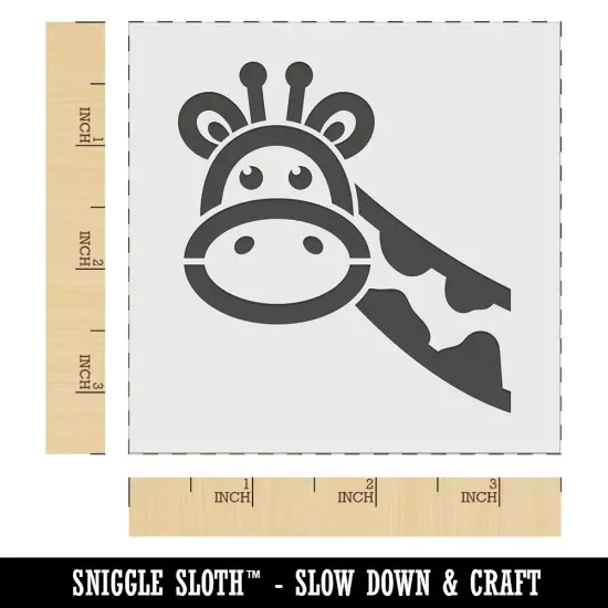 Peeking Giraffe Wall Cookie DIY Craft Reusable Stencil {6}