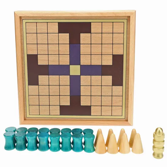WE Games King's Table Wooden Board Game, Tablut Viking Strategy Game {5}
