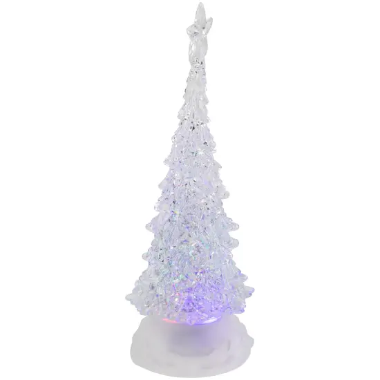 Northlight LED Lighted Acrylic Christmas Tree Decoration - 10.5" - Multi-Color Lights Clear {7}
