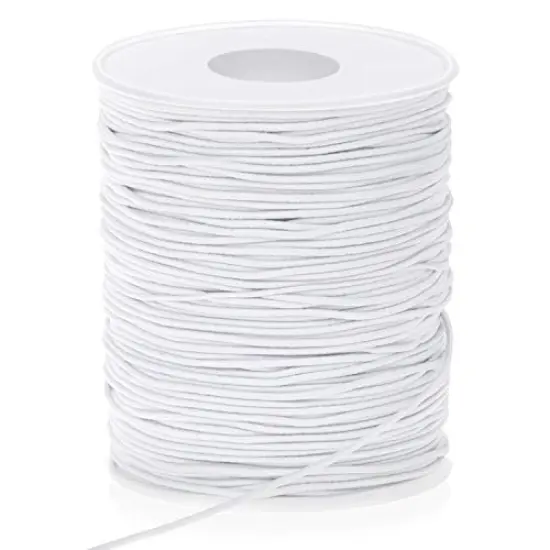 Elastic String for Bracelets Selizo Stretchy Cord for Bracelets, Necklaces, Beading, and Sewing (1.2mm, 109 Yards, White) {2}