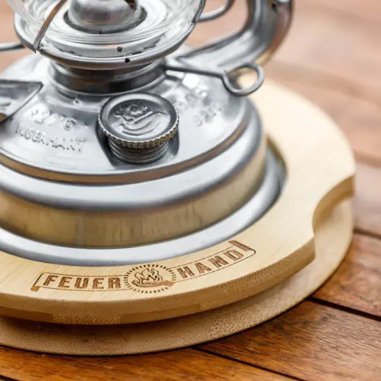 Feuerhand Fuel Lantern Coaster, Protects Tables and Surfaces, Coated Bamboo, 7.3 x 7.3 inches {7}