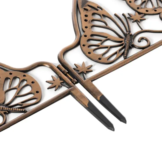 Decorative Butterfly Design Plastic Fence Garden Edging Landscape Border Path Panel, Pack of 6 {5}