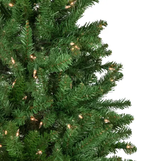 Northlight 7.5' Pre-Lit Pencil White River Fir Artificial Christmas Tree - Clear Lights Green {4}