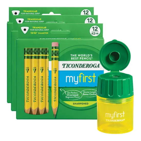 Dixon My 1st Ticonderoga Jr. Pencils & Sharpener - 36 Count {1}