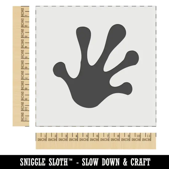 Frog Toes Footprint Wall Cookie DIY Craft Reusable Stencil {1}