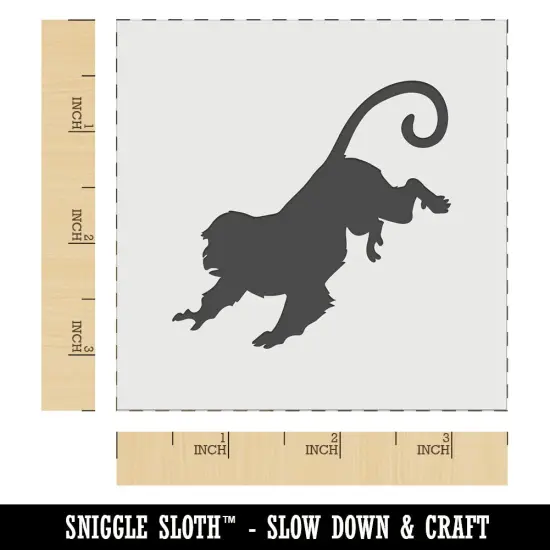 Running Monkey with Long Tail Wall Cookie DIY Craft Reusable Stencil {5}