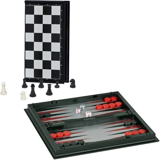 WE Games Magnetic 3-in-1 Combination Game Travel Set - 8 inches {1}