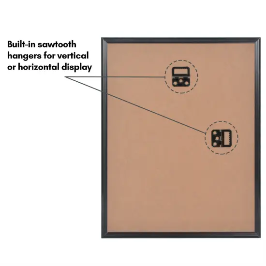 Americanflat Snap-In Picture Frame in Black - Set of 3 - Poster Frame with Slimline Molding, Plexiglass Cover, and Hanging Hardware - Black {11}