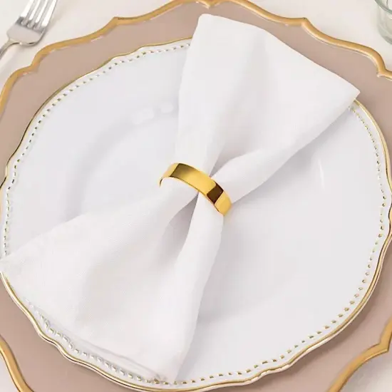 4-Pieces Semicircle Metal Napkin Rings {3}